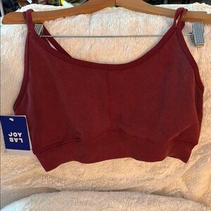 JoyLab Deep Red Sports Bra Criss Cross Back XL VGC